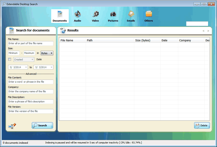 Desktop Search Screenshot